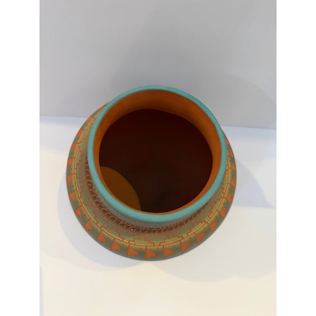 Early 21st Century Signed Davis Willie Navajo Art Pottery Vessel For Sale - Image 5 of 7