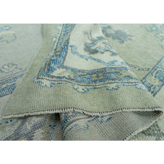Gray Turkish Oushak Rug 8'10" x 12'5" #19187 For Sale - Image 8 of 8
