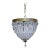 Vintage Neoclassical Brass Tiered Crystal Basket Chandelier For Sale