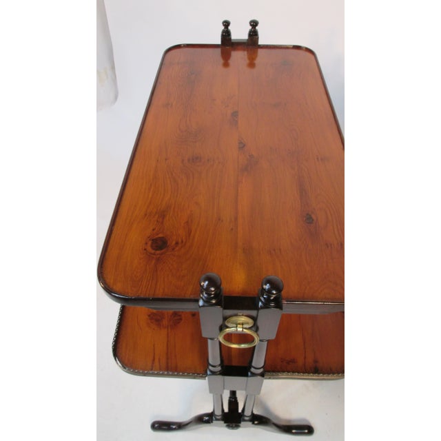 Wood 1940s Matched Pair of End Tables, Mahogany and Yew Wood by Old Colony For Sale - Image 7 of 7