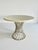 Striking vintage 1970s sculptural pedestal dining table crafted in molded fiberglass with internal metal structure....
