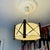 1960s Scandinavian Wood and Linen Lampshade Hanging Lamp, 1960s For Sale - Image 5 of 11