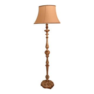 Italian Painted Wood Lamp For Sale