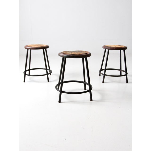 Vintage Industrial Stools Set of 3 Chairish