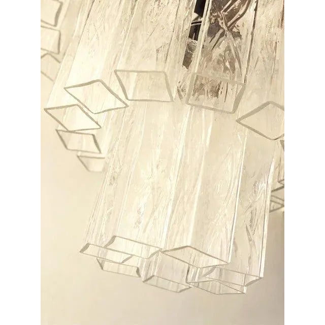 Contemporary Clear Square Tubes Murano Glass Chandelier by Simoeng For Sale - Image 3 of 13