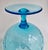 1960s Empoli Optic Aqua Art Glass Snifter Vase For Sale - Image 9 of 14