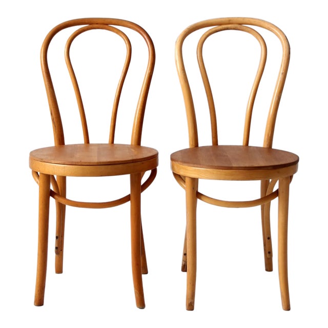 Vintage ZPM Radomsko Bentwood Cafe Chairs Pair For Sale