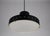Black Black Metal and Opaline Glass Pendant Lamp attributed to Stilnovo, Italy, 1960s For Sale - Image 8 of 13