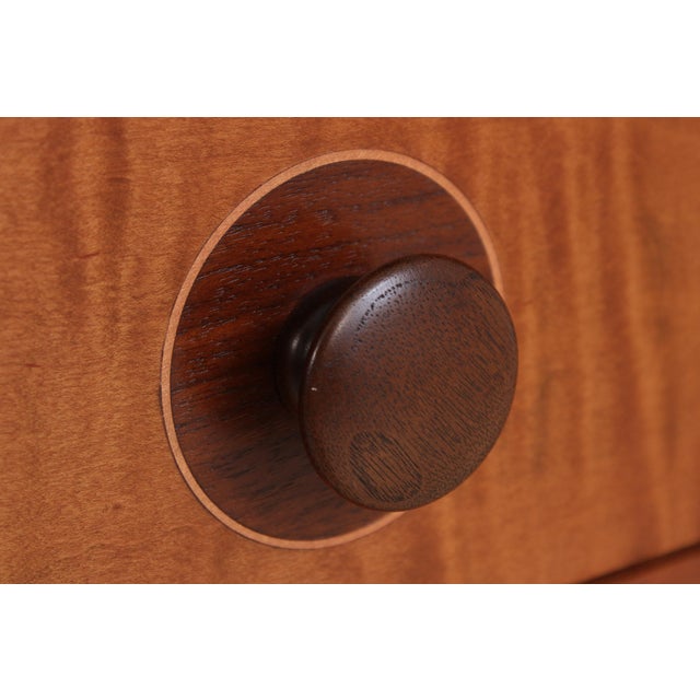 Wood Stickley Arts & Crafts Cherry & Tiger Maple Chest For Sale - Image 7 of 16