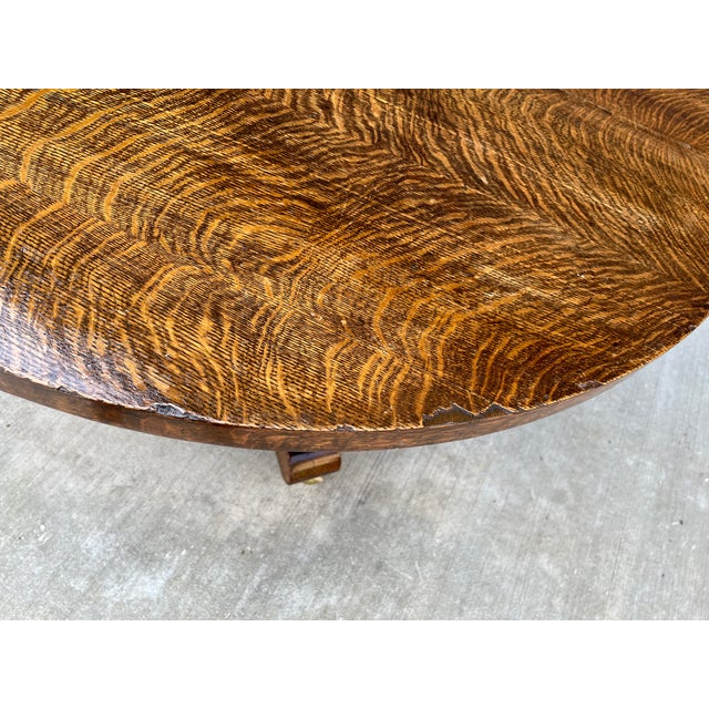 Early 20th C. Antique Tiger Wood Empire Dining Table Chairish