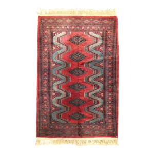 Vintage Handmade Wool Pile Rug. 3'2"x 4'10"