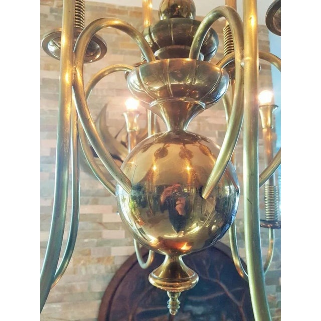 Mid-Century Italian Brass Chandelier, 1950s For Sale - Image 18 of 18