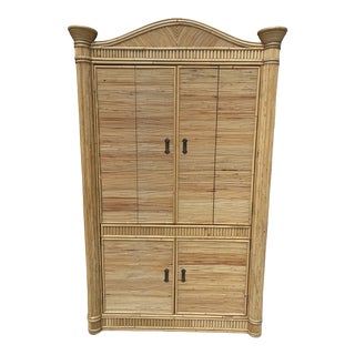 Armour in Pencil Reed Rattan With Tree Drawers. For Sale