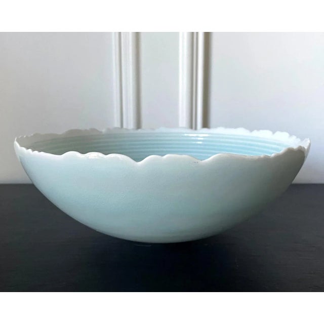 Japanese Contemporary Celadon Ceramic Bowl by Ono Kotaro For Sale - Image 9 of 13