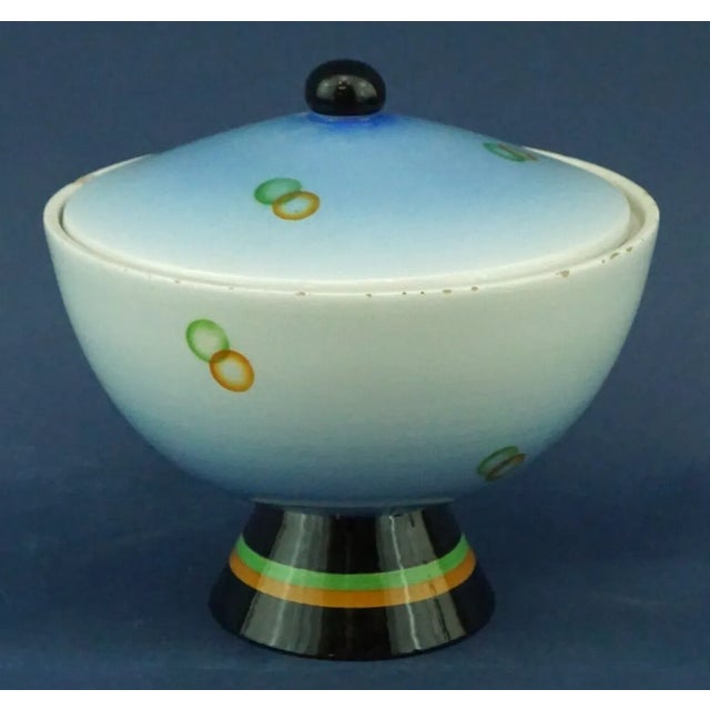 Vintage Italian Ceramic Vase with Lid by the Galvani Factory, 1920s For Sale - Image 4 of 18