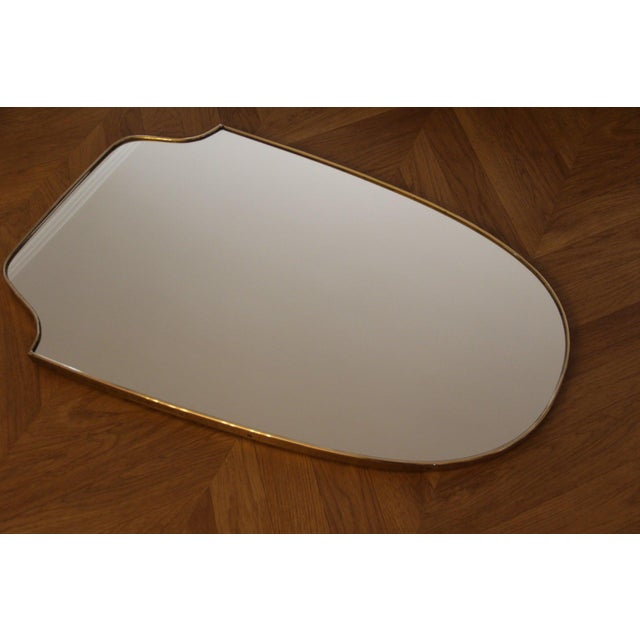 Brass Wall Mirror in the style of Gio Ponti, 1950s For Sale - Image 15 of 18