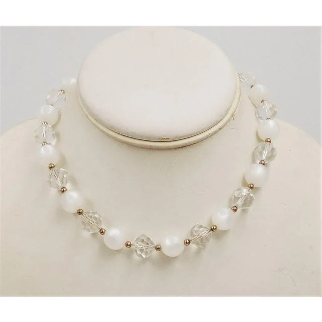 Vintage 1960s Signed Napier Moonglow Beaded Necklace For Sale In Philadelphia - Image 6 of 9
