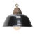 Metal Vintage Industrial Black Enamel Pendant Light in Cast Iron and Clear Glass For Sale - Image 7 of 8
