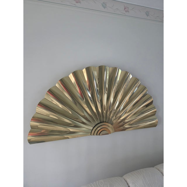 Vintage Curtis Jere Signed Brass Sunrise Wall Sculpture 1989 For Sale - Image 11 of 17