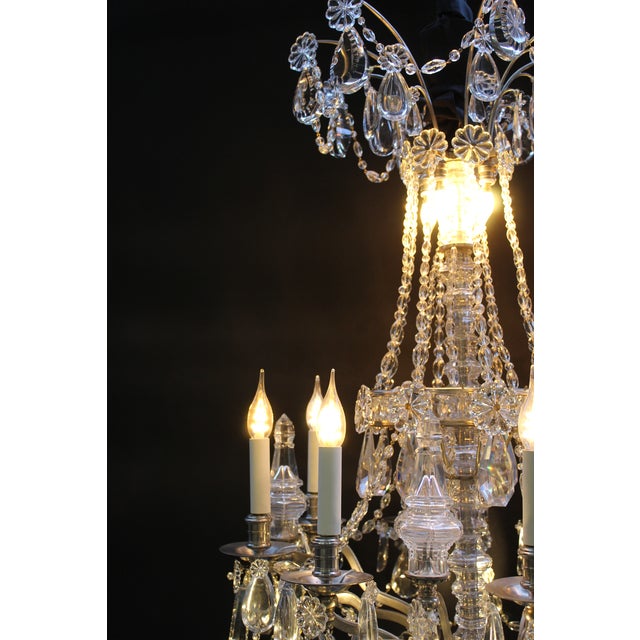 Antique Marie-Antoinette Style Chandelier in Crystal, 1890s For Sale - Image 9 of 15