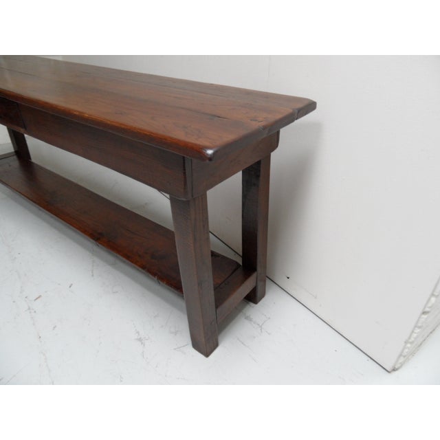Brown Vintage Oak Side Table, 1920s For Sale - Image 8 of 13