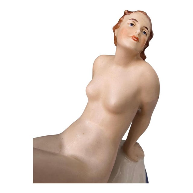 1920s Elly Strobach, Royal Dux Akt, 1920s, Porcelain For Sale - Image 5 of 8