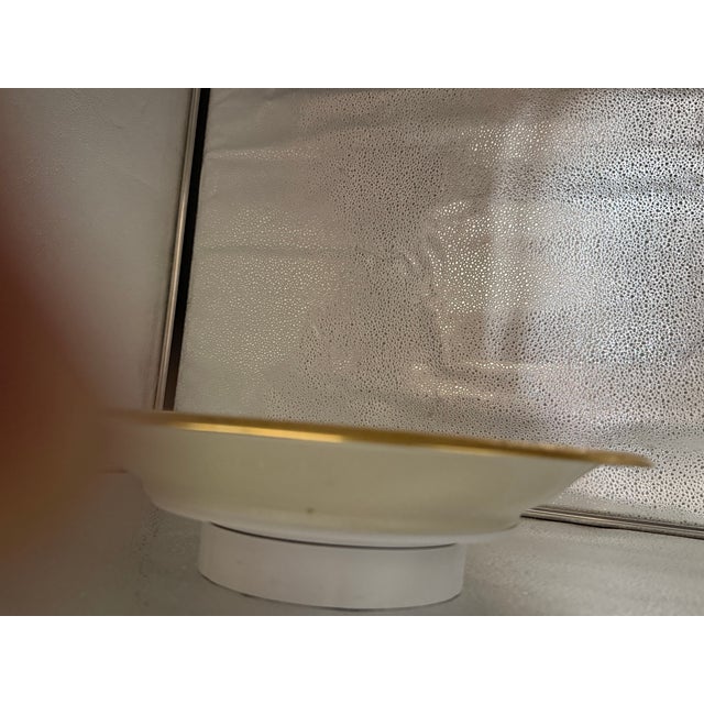 Early 1900s Hutschenreuther 7 Piece Set Cream Gold Margarete Round Serving Platters Bowls For Sale - Image 9 of 14