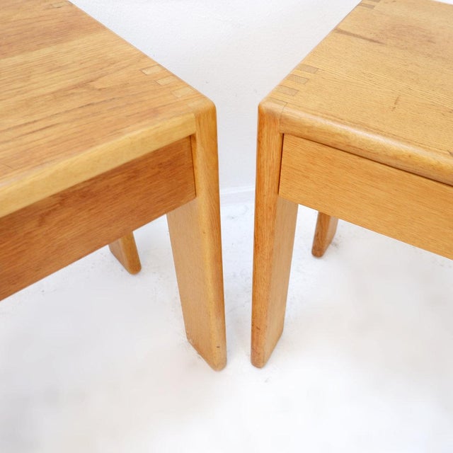 Oak Bedside Tables attributed to Esko Pajamies for Asko, Finland, 1960s, Set of 2 For Sale - Image 14 of 16