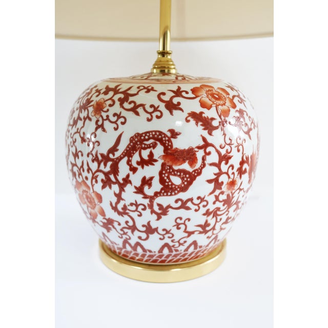 Hollywood Regency Table Lamp in Brass, 1990s For Sale - Image 4 of 6