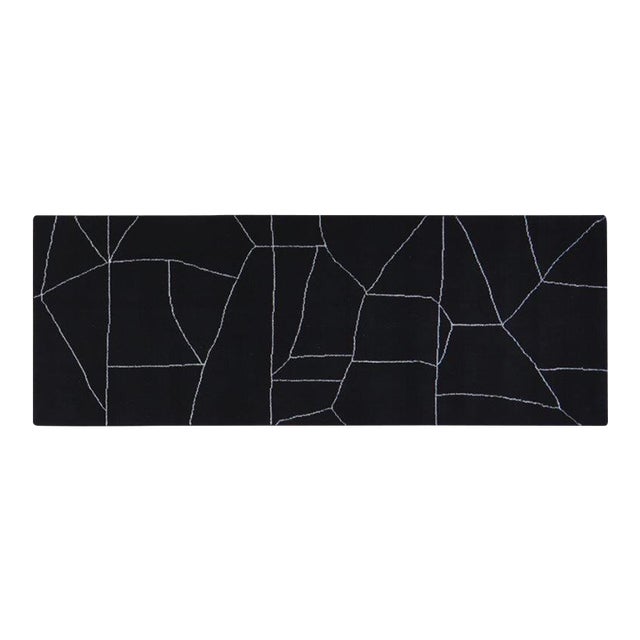 New Modern Moroccan Azilal Professional Hand Knotted Wool Rug, 2'7x7 For Sale