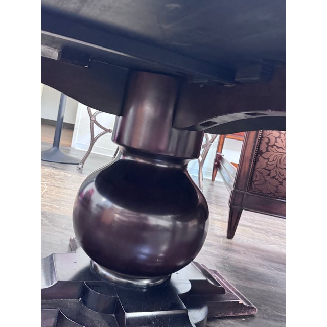 Black Crate & Barrel Pedestal Table For Sale - Image 8 of 12