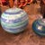 2010s 2019 Sicilian Pieces Hand Painted Terracotta Decorative Spheres - Set of Three For Sale - Image 5 of 8