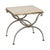 Mid 20th Century Midcentury French Steel Side Table with Marble Top and Scrolling Supports For Sale - Image 5 of 12