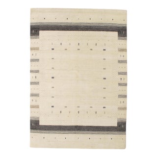 Vintage Hand-Knotted Gabbeh Rug 5'7" X 8'0" For Sale