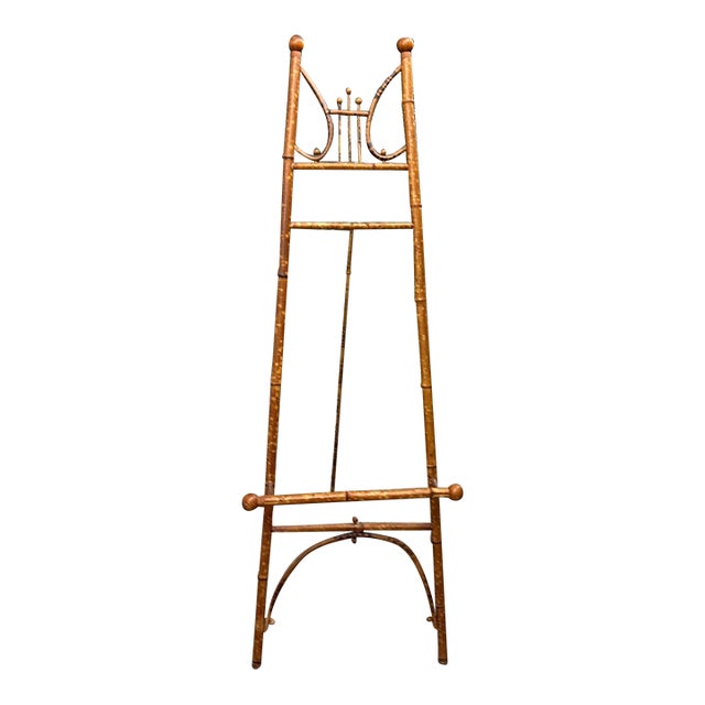 Antique Aesthetic Movement Scorched Bamboo Artist’s Easel, Circa 1885 For Sale