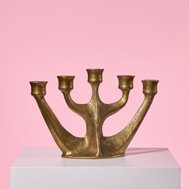 Metal Vintage Candlestick by Horst Dalbeck, 1960s For Sale - Image 7 of 7