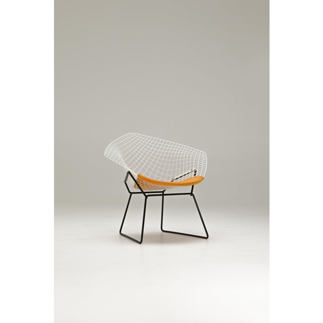 Diamond Chair with Yellow Seatpad by Harry Bertoia for Knoll Inc. / Knoll International, 1950s For Sale - Image 13 of 13