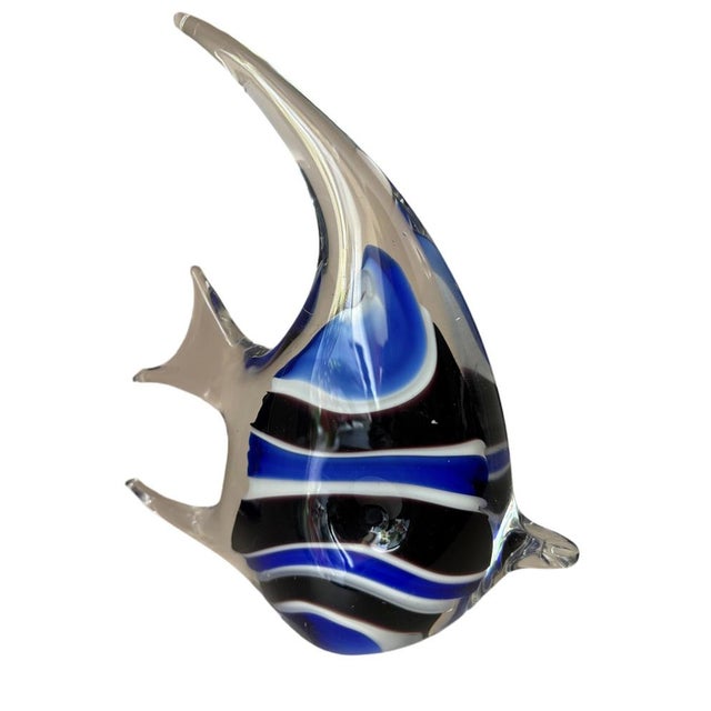 Pair of Fish in Murano Glass – Italian Artistic Craftsmanship Elegant pair of decorative fish made of authentic Murano...