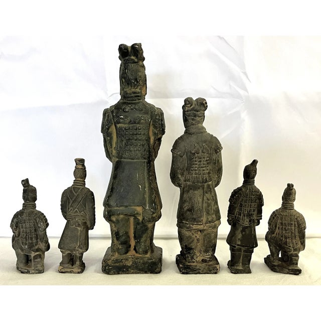 1960s Chinese Imperial Terracotta Soldier Figurines - Set of 6 For Sale In West Palm - Image 6 of 13