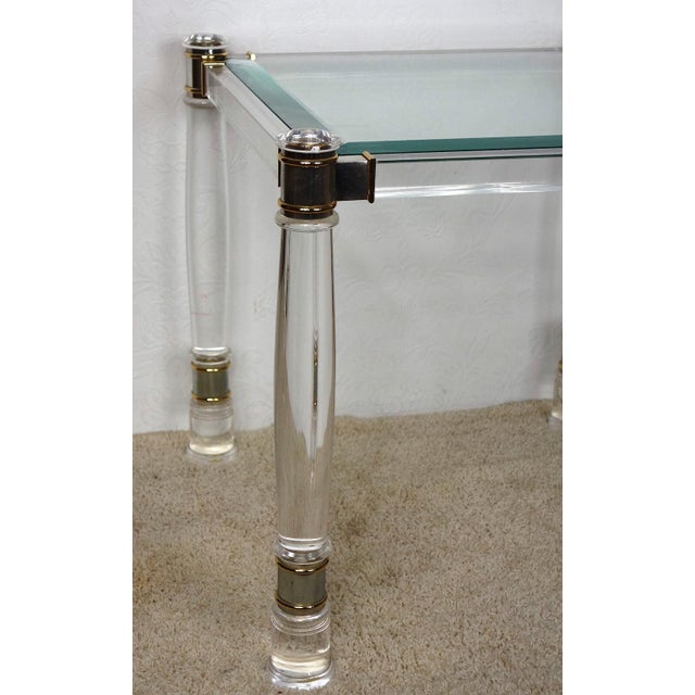 Glass Acrylic Glass Table, 1980s For Sale - Image 7 of 8