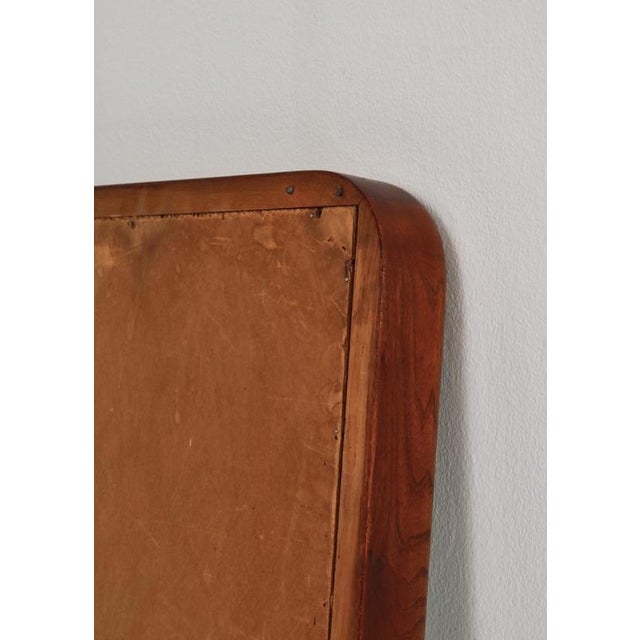 Large Modern Danish Handmade Wall Mirror in Elm from Vilhelm Lauritzen, 1930s For Sale - Image 11 of 12