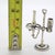 Vintage Italian Handmade Genuine Silver Old Oil Lamp Dollhouse Miniature For Sale - Image 9 of 9