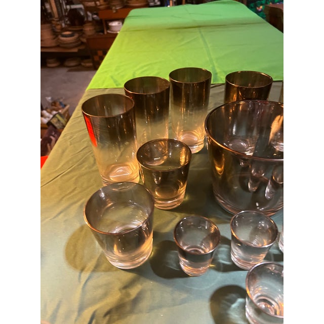 1970s Collection of Dorothy Thorpe Silver Fade Glassware Set - 18 pcs For Sale - Image 11 of 12