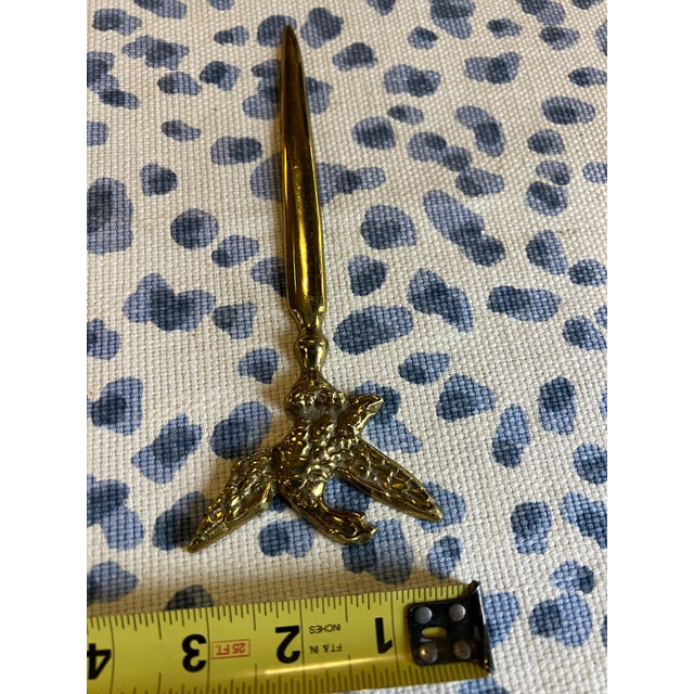 1970s Classic Brass Eagle Envelope Opener, Desk Accessory For Sale - Image 4 of 6