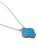 Contemporary Van Cleef & Arpels Vintage Alhambra Blue Turquoise 18k White Gold Pendant Necklace For Sale - Image 3 of 10