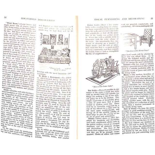 "Household Discoveries and Mrs. Curtis's Cook Book" 1908 Morse, Sidney and Curtis, Isabel Gordon For Sale - Image 4 of 9