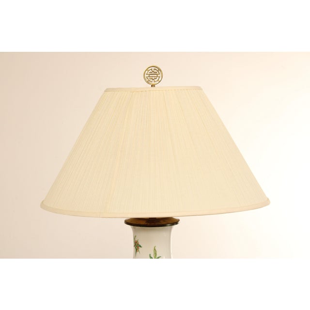 Japanese Japanese Pair of Hand Painted Porcelain Table Lamps For Sale - Image 3 of 12