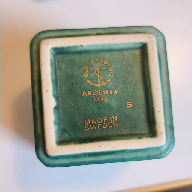 1930s Argenta Stoneware: Vase & Box by Wilhelm Kåge, Sweden For Sale In New York - Image 6 of 7