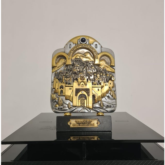 Frank Meisler, Low Relief Sculpture, 1980s, Metal & Marble For Sale - Image 5 of 17