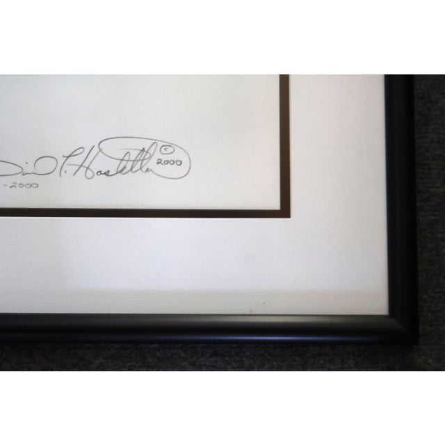 Red Vintage 2000 David Hostetler Signed Numbered Lithograph "Goddess With Red Lips" — American Sculptor Female Form Art, Framed Original Print For Sale - Image 8 of 12